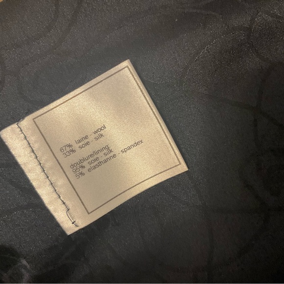 Chanel Wool Silk Jacket w belt 44 Navy stripe Vintage Spring 01 - Picture 5 of 8